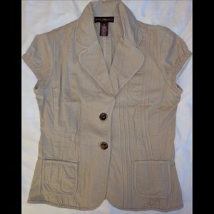 Bandolino Elasticized Cap Sleeve Jacket